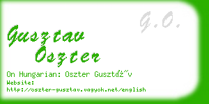 gusztav oszter business card